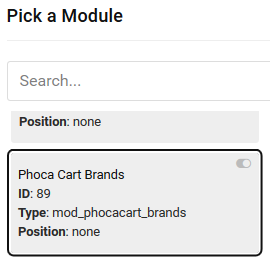 Phoca Premiere - select brands module
