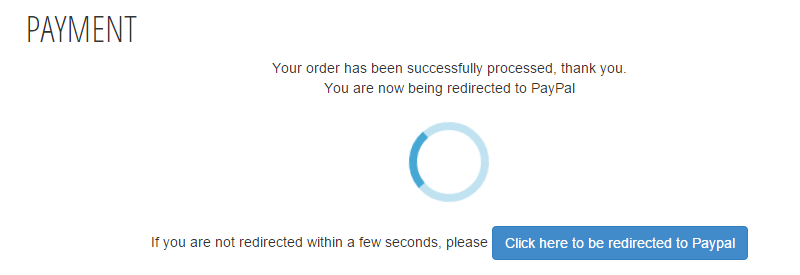 PayPal redirect