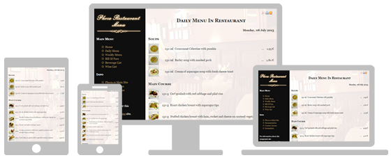 Phoca Restaurant Menu - responsive