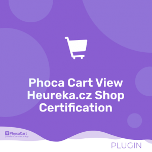 Phoca Cart View Heureka.cz Shop Certification Plugin
